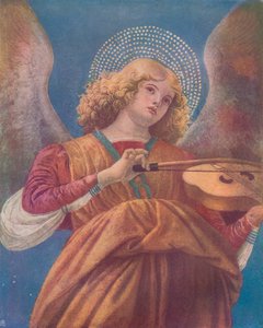 Angelo musicale con violino, affresco, XV secolo