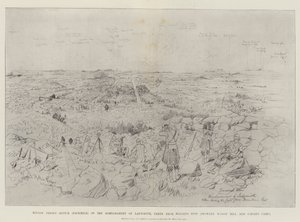 Schizzo di Melton Prior (Facsimile) del bombardamento di Ladysmith, preso da Maiden