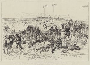 La guerra in Sudan, battaglia di El Teb, 29 febbraio, assalto al primo forte, armato con due cannoni Krupp, da parte del 65° e 75°, Gordon Highlanders