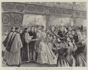Matrimonio del signor Asquith, Segretario di Stato per gli Affari Interni, con la signorina Margot Tennant, a St George