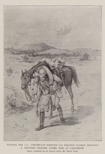 Vincere la VC, il Tenente Norwood (5° Dragoon Guards) salva un Soldato Ferito sotto il Fuoco a Ladysmith da Melton Prior