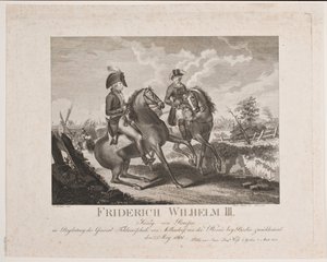 Federico Guglielmo II di Prussia e il feldmaresciallo generale Möllendorf