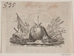 Vignetta per A. Schytte "Danmark og Norges naturlige og politiske forfatning", parte I