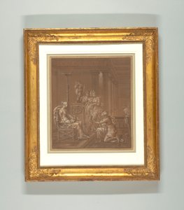 Disegno, progetto per carta da parati da Merry Joseph Blondel