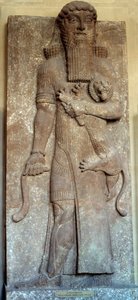 Statua di Sargon che doma un leone, detto Gilgamesh