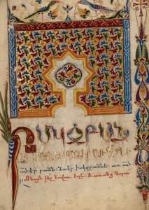 Pagina di incipit decorata da Mesrop of Khizan