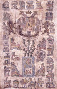 Un documento illuminato dal Messico, che mostra lo stemma del viceré Sotomayor da Mexican School