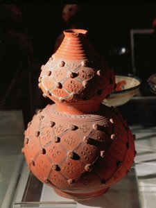 Vaso a forma di zucca (ceramica) da Mexican School