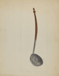 Mestolo di peltro, c. 1936