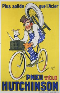 Poster pubblicitario per pneumatici per biciclette Hutchinson