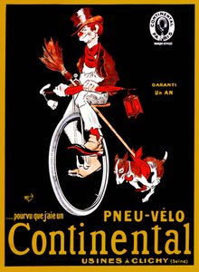 Poster pubblicitario per pneumatici Continental