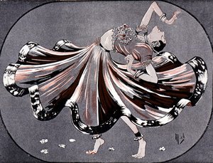 Miss Ruth nelle sue danze indù: Mata Hari al teatro Marigny - di Mich (Michel Liebeaux)