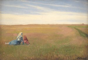 Due ragazze in un campo. Una giornata estiva
