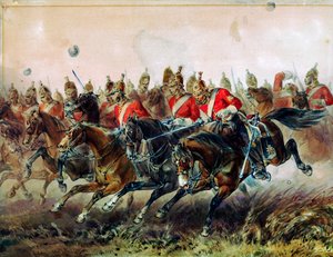 La carica della brigata leggera durante la battaglia di Balaclava, 1854 da Michael Angelo Hayes