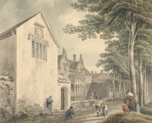 Case di carità nel cimitero della chiesa di San Cuthbert, Wells da Michael Angelo Rooker