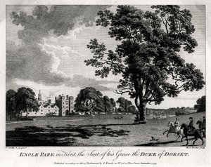 Knole Park nel Kent, la sede di Sua Grazia il Duca di Dorset, 1775 da Michael Angelo Rooker