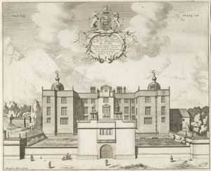 Beaudesert Hall e Parco: incisione su lastra di rame, nd [1653-1686]