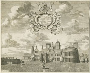 Fisherwick Hall: incisione su rame, nd [1653-1686]