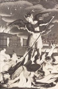 Illustrazione per il Paradiso Perduto di John Milton, 1688 da Michael Burghers