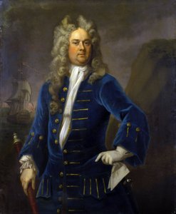 Ritratto del Capitano Robert Harland, con un telescopio in mano da Michael Dahl