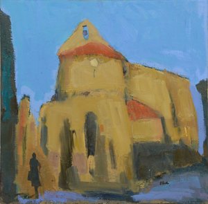 Chiesa vicino a Bordeaux, 2017 (olio su lino)