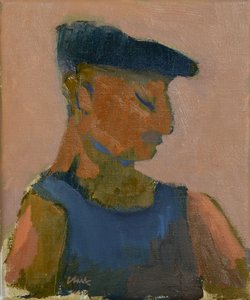 Uomo elegante, giorno di mercato, 2016 (olio su lino)