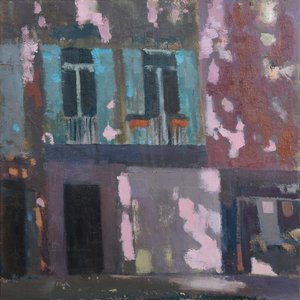 Ombre su un muro, Provenza, 2015 (olio su lino)