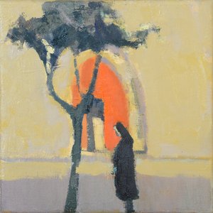 La chiesa di Puymirol (olio su lino)