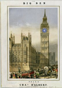 Big Ben Polka, copertina musicale pub. da Hanhart, c.1862