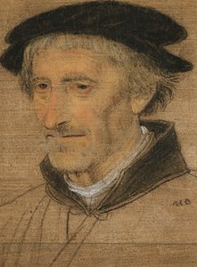 Ritratto di un uomo, busto, con un cappello nero