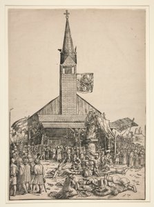 Il pellegrinaggio alla Chiesa della Bella Vergine a Ratisbona da Michael Ostendorfer