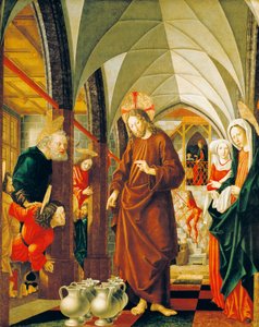 Nozze di Cana (pannello dalle Storie di Cristo, Altare di San Wolfgang) da Michael Pacher