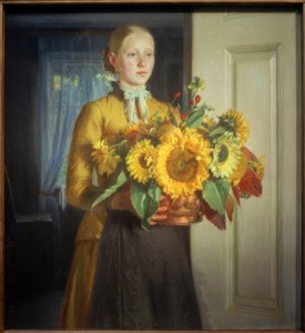 Ragazza con girasoli