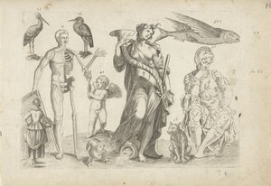 Foglio di esercitazione con esempi di disegno: animali e figure varie da Michael Snijders
