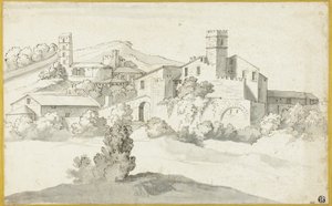 Paesaggio con antico castello