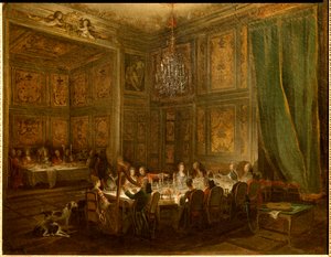 Cena del Principe Louis François de Conti, Palazzo del Tempio da Michel Barthelemy Ollivier or Olivier