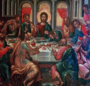 Icona della Cena Ultima da Michel Damaskinos