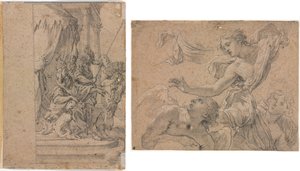 Studi di angeli (recto); Panthea davanti a Ciro? (verso)