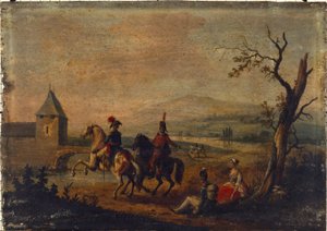 Militari in un paesaggio, tra il 1751 e il 1800 da Michel Duplessis