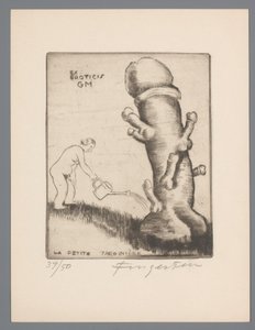 Ex libris di Gianni Mantero da Michel Fingesten (signed by artist)