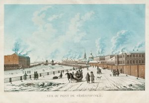 Il ponte Semyonovsky a San Pietroburgo, 1813