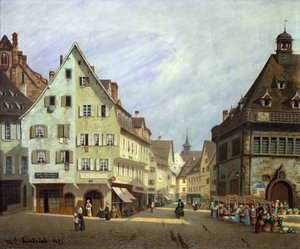 Place du Marche-aux-Fruits, Colmar, 1875 da Michel Hertrich