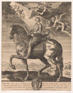 Ritratto equestre di Bernard de Foix de la Valette, duca di Epernon da Michel Lasne