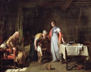 Giovane donna che aiuta una famiglia sfortunata