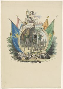 Medaglione con Cacciatori Volontari dell