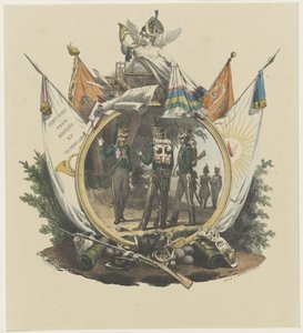 Medaglione con Cacciatori Volontari dell