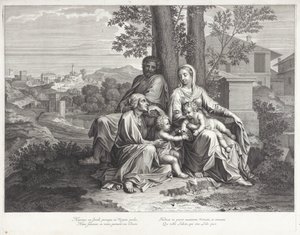 Sacra Famiglia con Elisabetta e Giovanni Battista da Michel Natalis