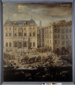 Vista del Municipio (di Marsiglia) durante la peste del 1720 da Michel Serre