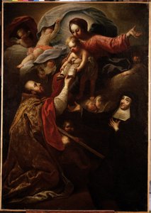 Vergine e Bambino, San Francesco di Sales e Santa Giovanna di Chantal da Michel Serre