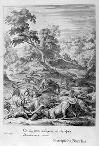 Atteone trasformato in cervo e divorato dai suoi cani, 1655 da Michel de Marolles